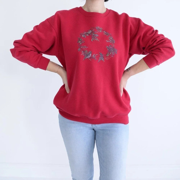 Vintage Northern Reflections Red Bird Crewneck Sweater - Picture 2 of 12